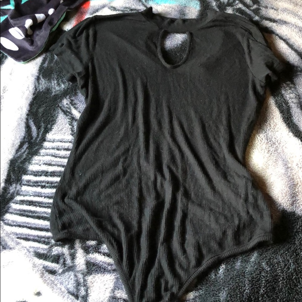 Black, thong, body suit thing